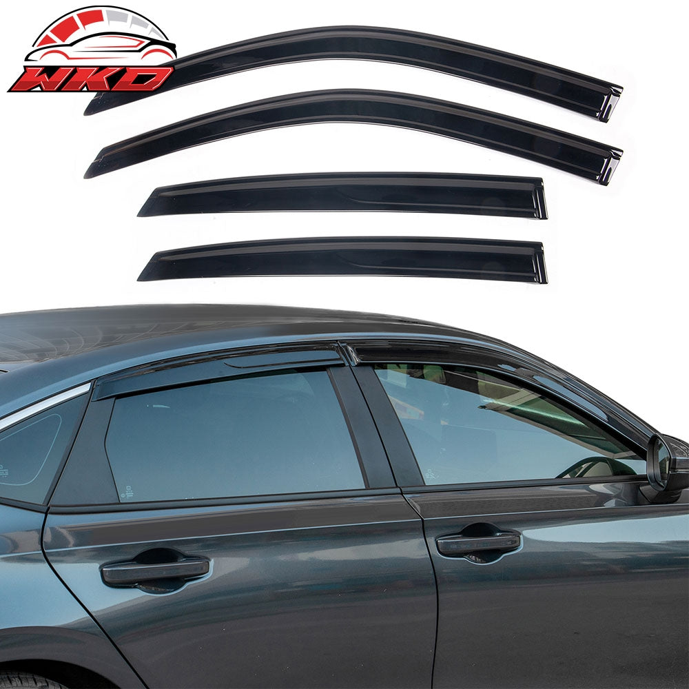 Wholesale 22-26 Honda Civic Sedan Acrylic Tape-on 4PCS Window Visors Vent Rain Guard