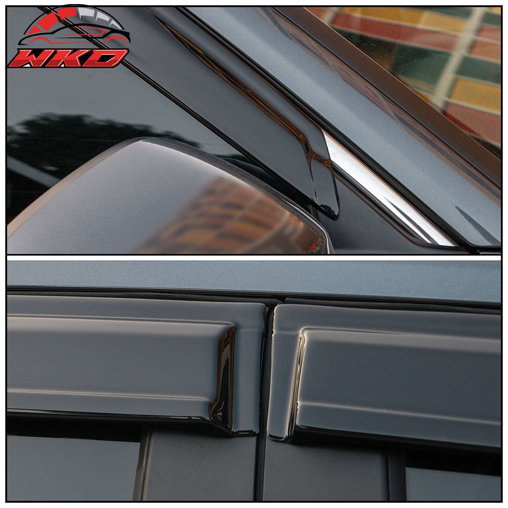 Fits 22-26 Honda Civic Sedan Acrylic Tape-on 4PCS Window Visors Vent Rain Guard