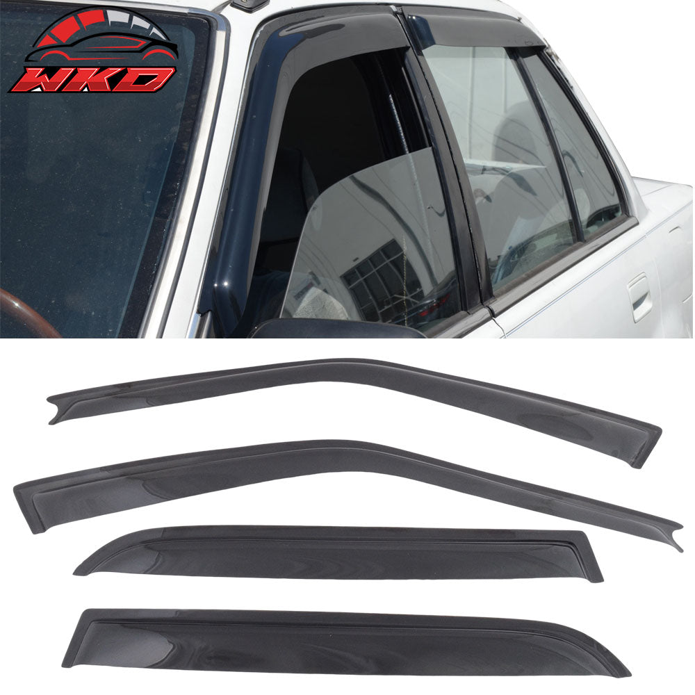 Fits 88-91 Honda Civic Sedan 4PCS Tape On Window Visors Vent Rain Sun Guards PC