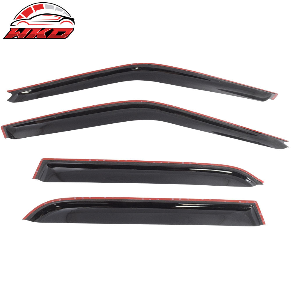 Fits 88-91 Honda Civic Sedan 4PCS Tape On Window Visors Vent Rain Sun Guards PC