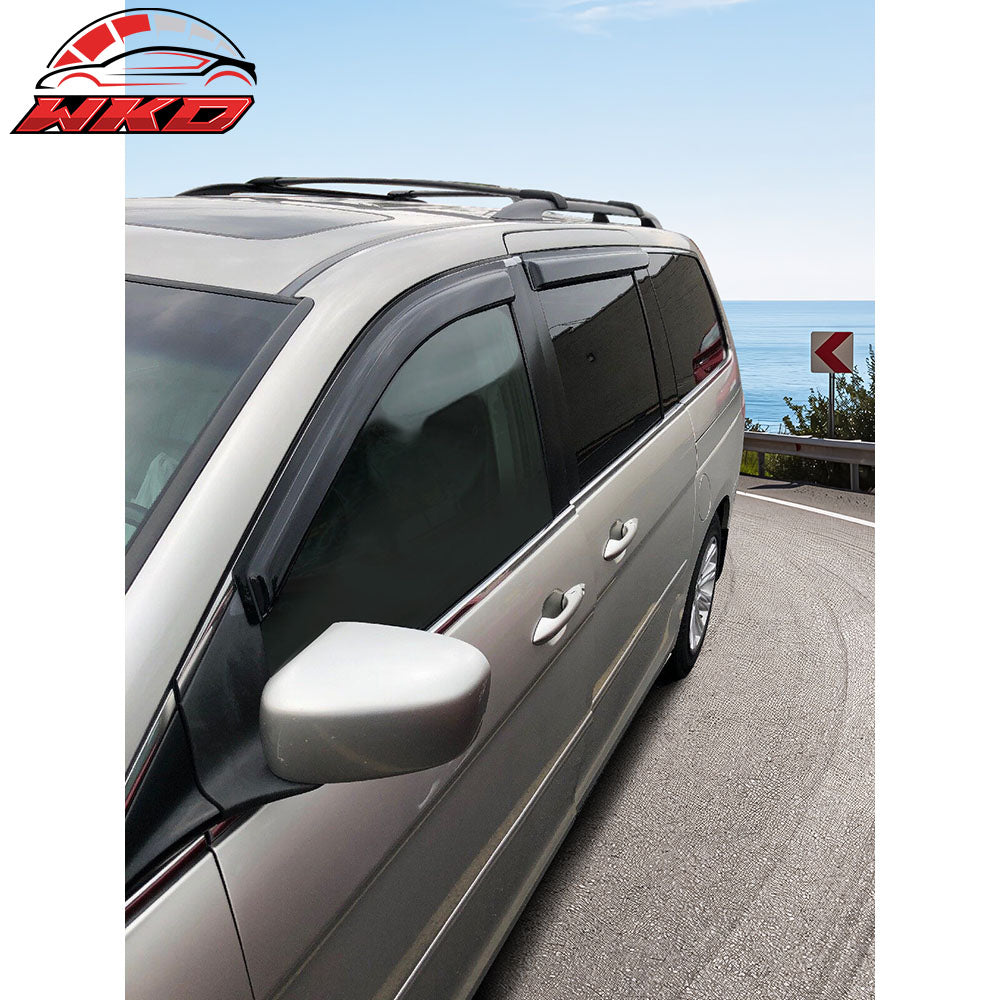 Fits 08-10 Honda Odyssey Slim Style Window Visors Acrylic Rain Guard Tape-On 4PC