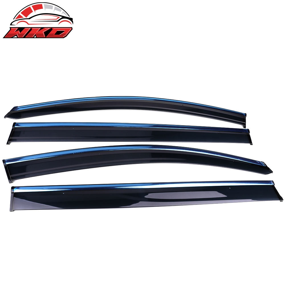 Wholesale 11-17 Honda Odyssey Polycarbonate Window Visors Shade W/ Chrome Trim 4PCS