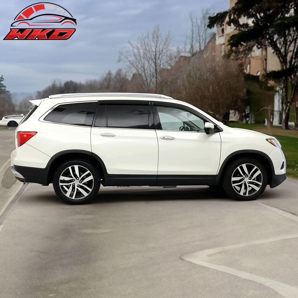 Fits 16-22 Honda Pilot Acrylic Slim Window Visors Rain Guard Vent Sun Shade 4PCS