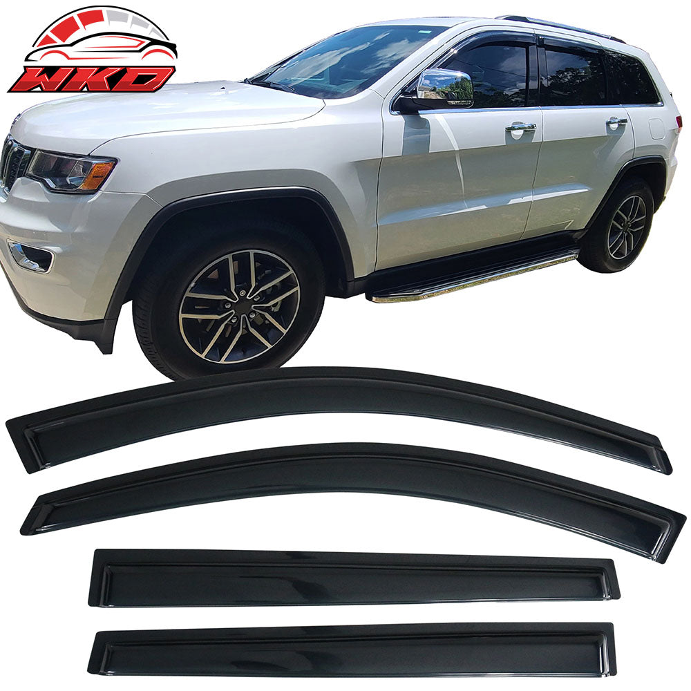 Fits 14-23 Jeep Cherokee Window Visors Vent Rain Guard Deflector Acrylic 4PCS