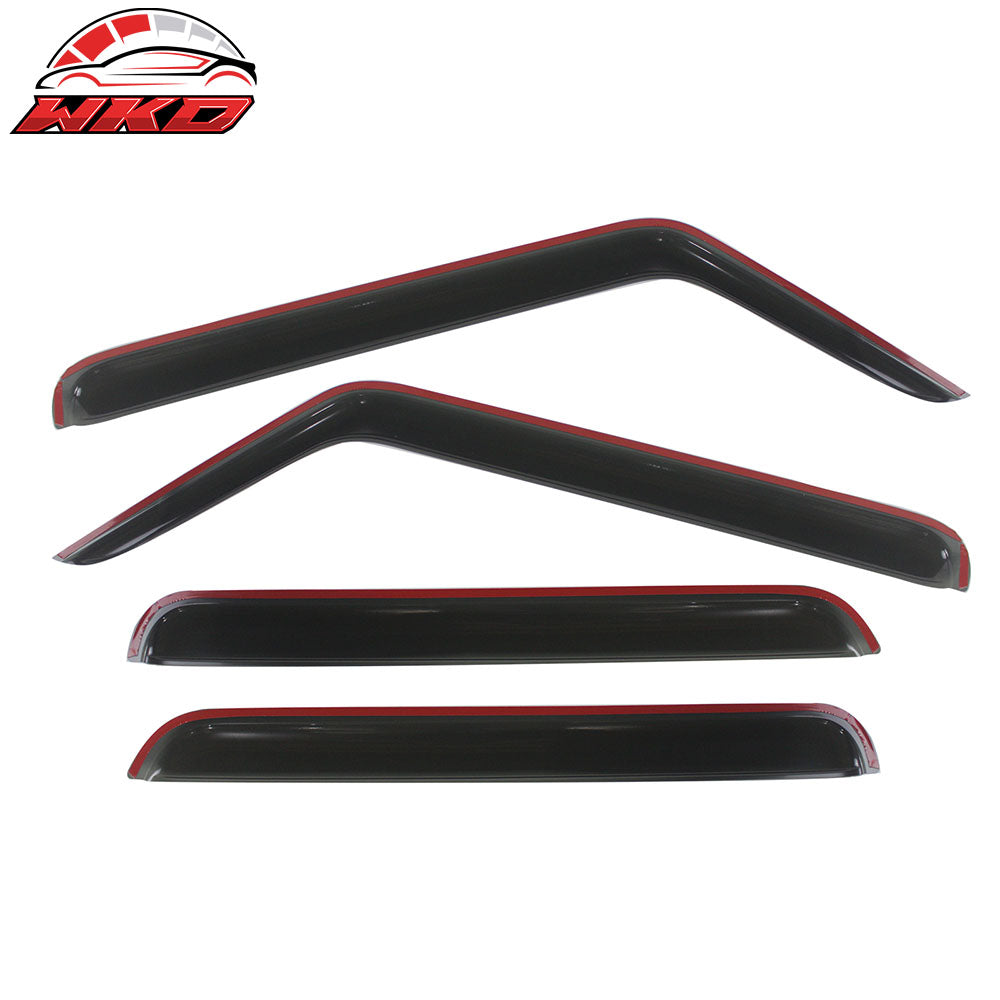 Fits 06-10 Jeep Commander Acrylic Window Visors Vent Rain Guard Wind Deflector