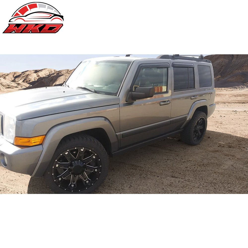 Fits 06-10 Jeep Commander Acrylic Window Visors Vent Rain Guard Wind Deflector