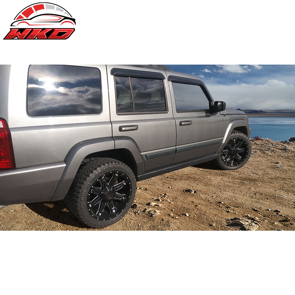 Fits 06-10 Jeep Commander Acrylic Window Visors Vent Rain Guard Wind Deflector