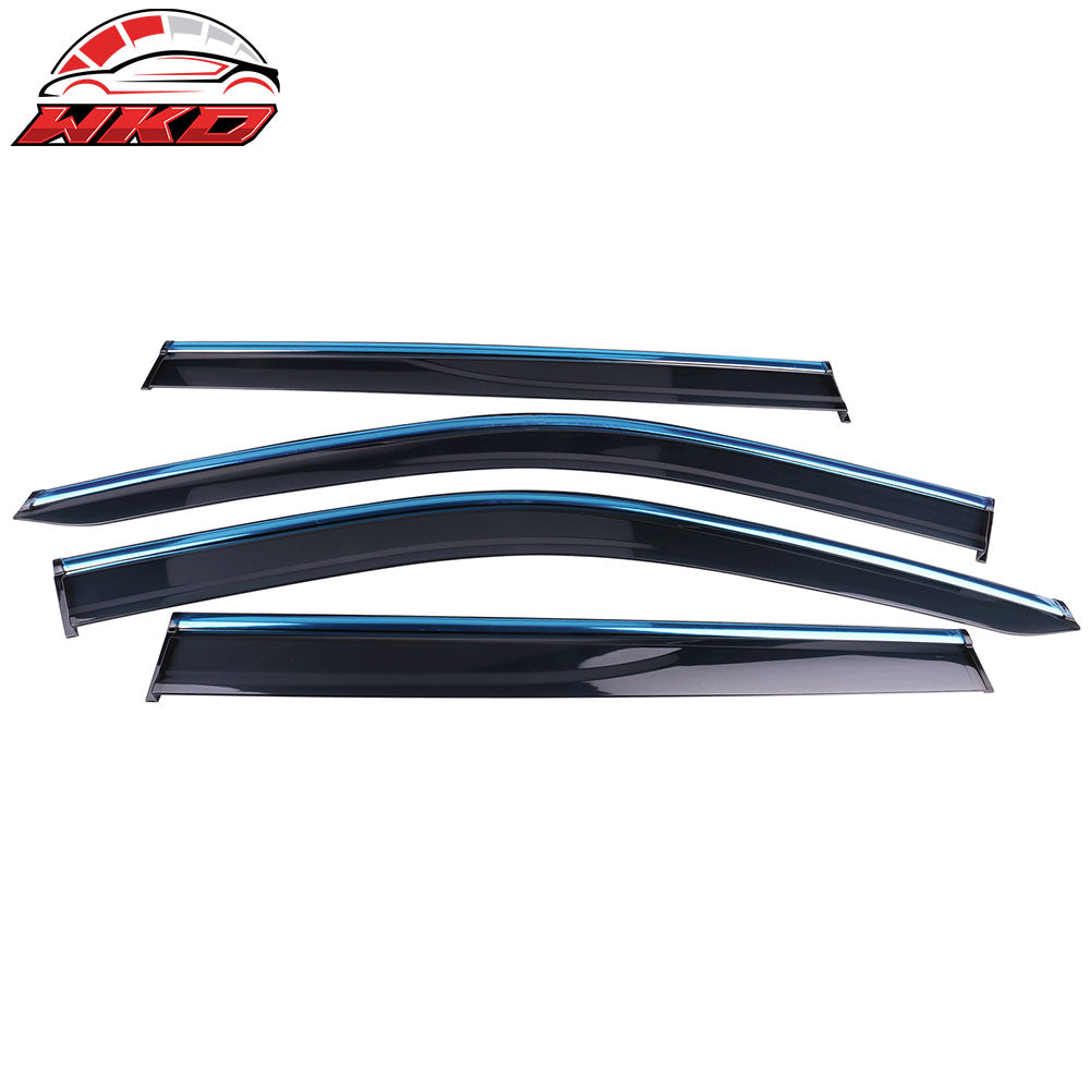 Fits 17-25 Jeep Compass MP Window Visors Vent Rain Guards W/Chrome Trim PC 4PCS