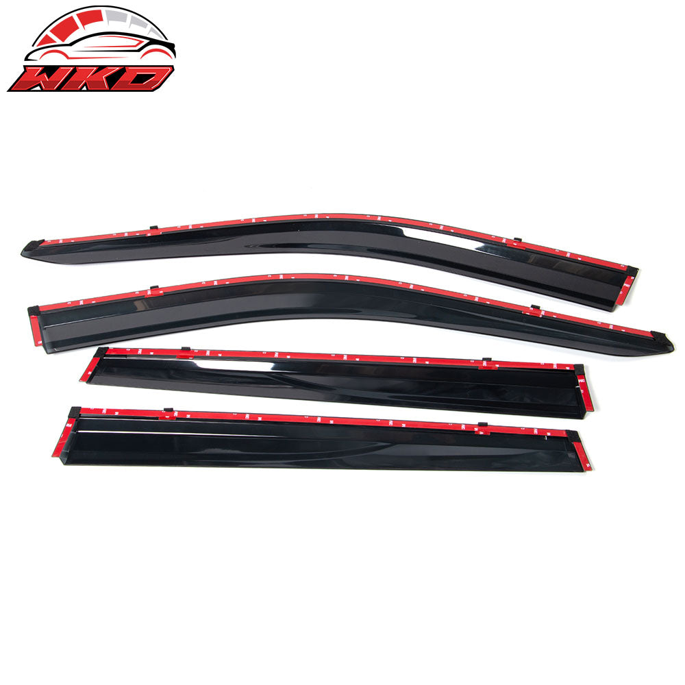 Fits 17-25 Jeep Compass MP Window Visors Vent Rain Guards W/Chrome Trim PC 4PCS