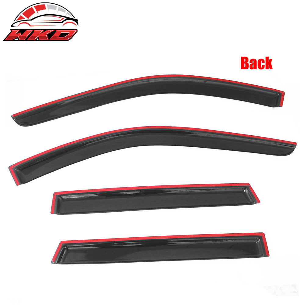 Fits 11-21 Jeep Grand Cherokee WK2 Acrylic 4PCS Window Visors Vent Guard Tape-On