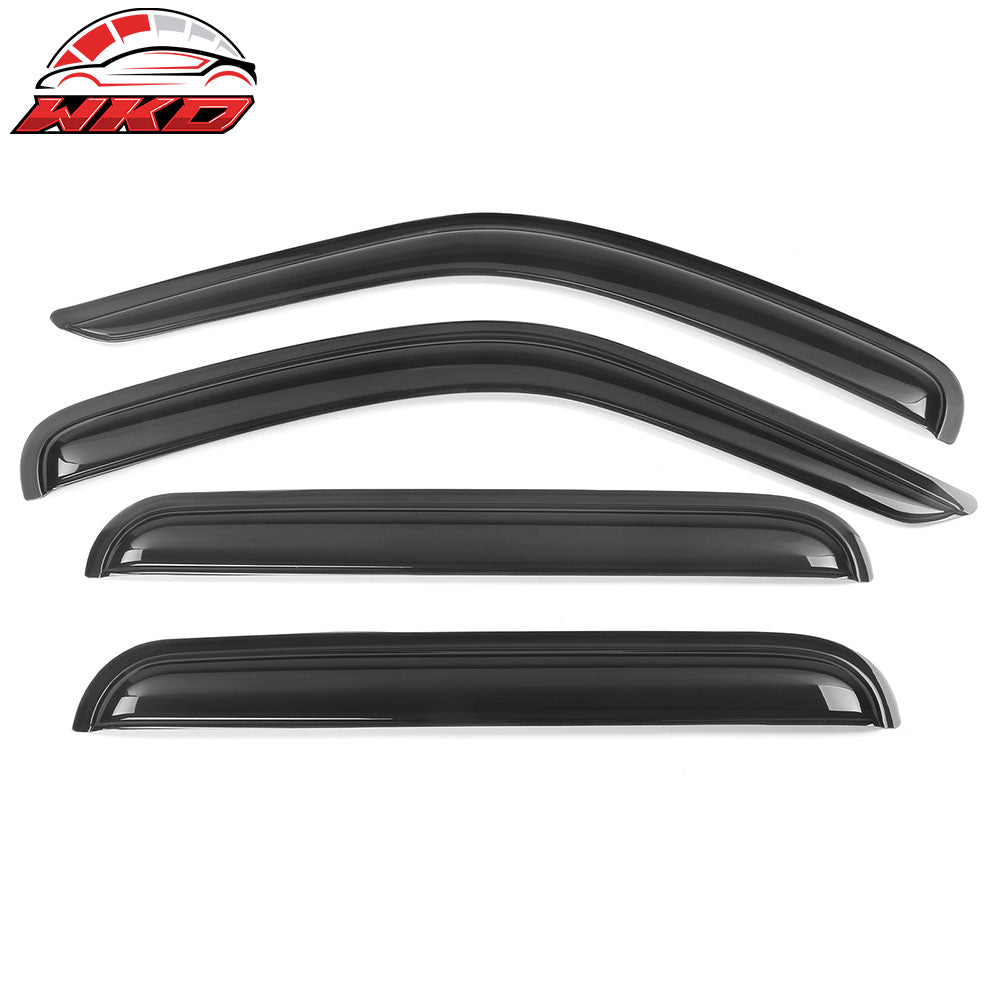 Wholesale 2002-2007 Jeep Liberty Visor Window Rain Guard KJ Tape on Acrylic 4PC - Bulk Orders & Dealer Pricing Available