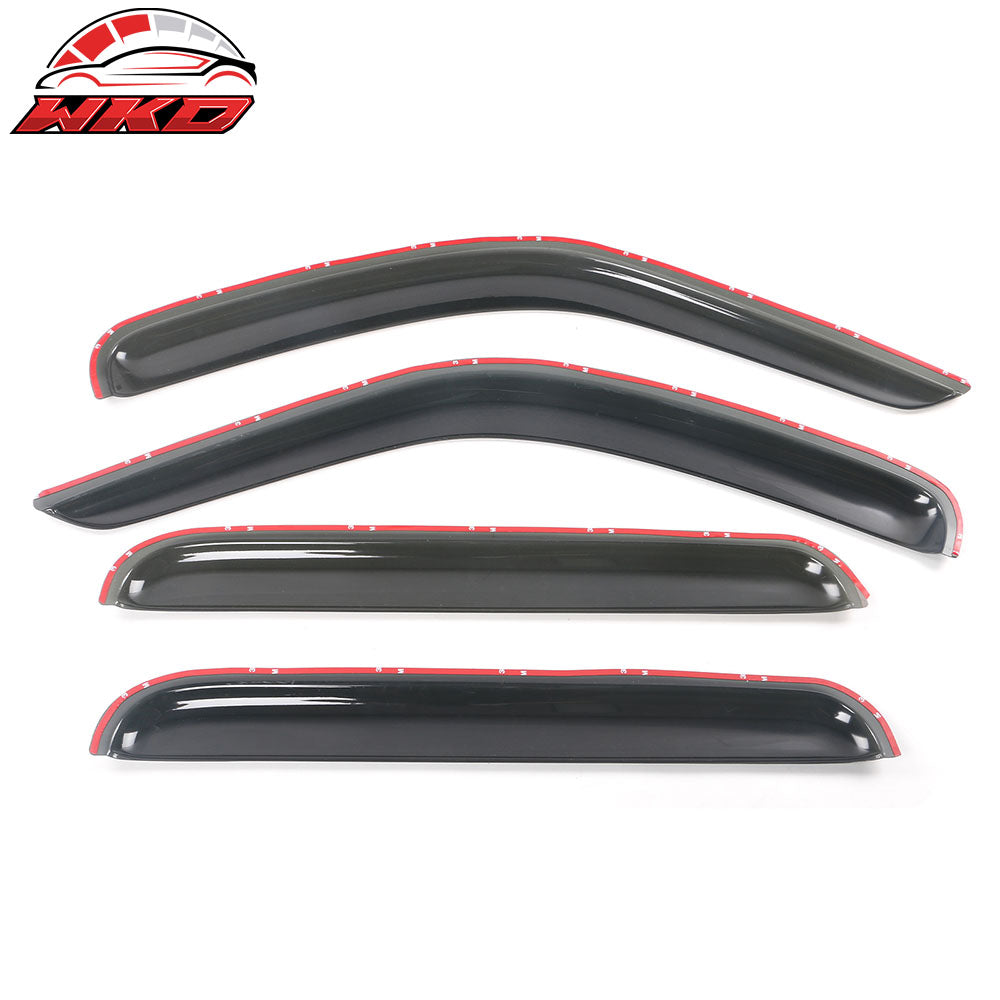 Fits 02-07 Jeep Liberty KJ 4PCS Window Visors Rain Sun Guard Deflectors Tape-On