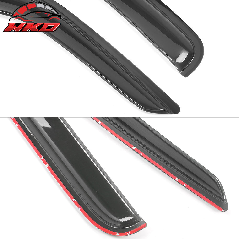 Fits 02-07 Jeep Liberty KJ 4PCS Window Visors Rain Sun Guard Deflectors Tape-On