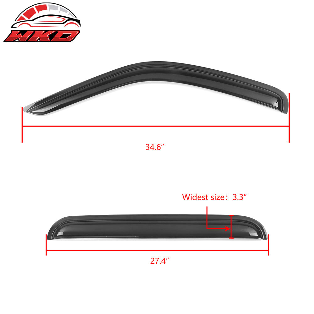 Fits 02-07 Jeep Liberty KJ 4PCS Window Visors Rain Sun Guard Deflectors Tape-On