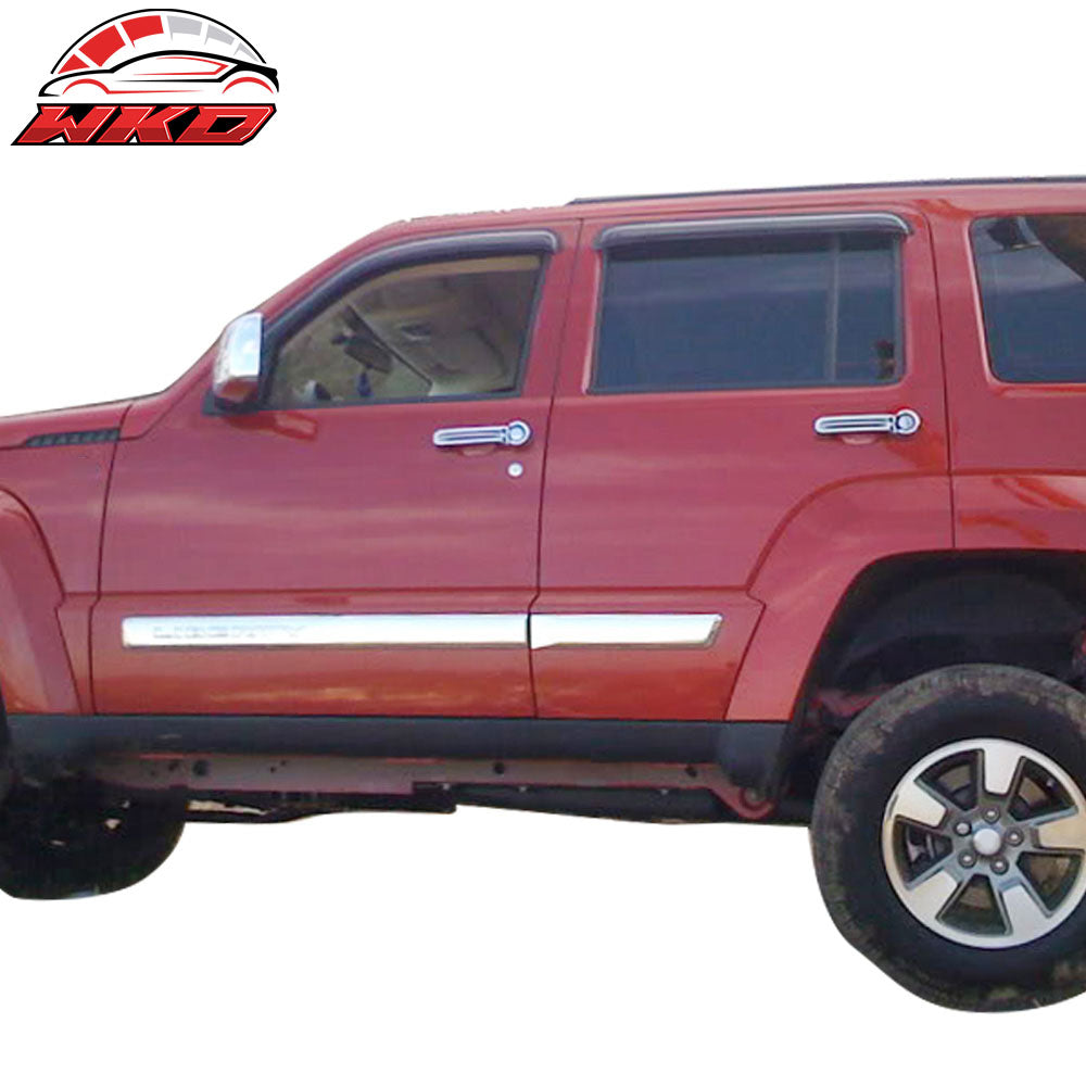 Fits 08-14 Jeep Liberty Window Visors Acrylic Sun Rain Deflector Guard 4Pc Set