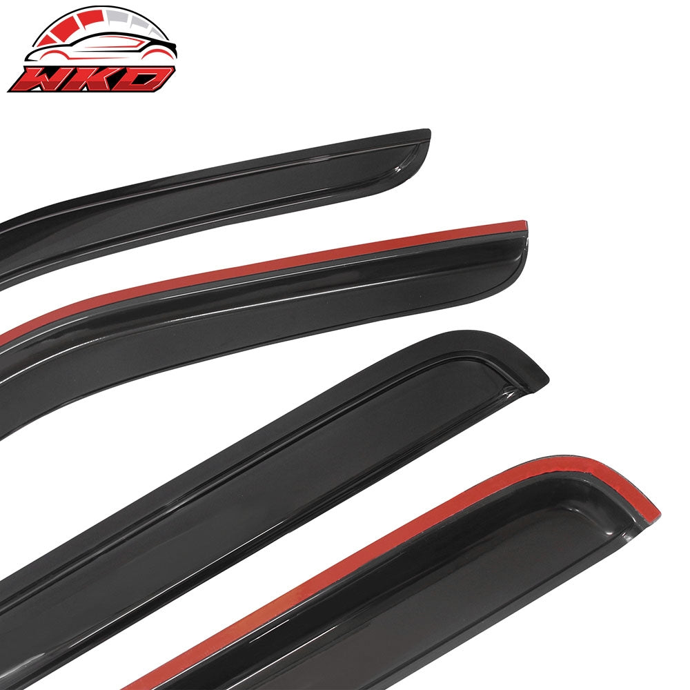 Fits 08-14 Jeep Liberty Window Visors Acrylic Sun Rain Deflector Guard 4Pc Set
