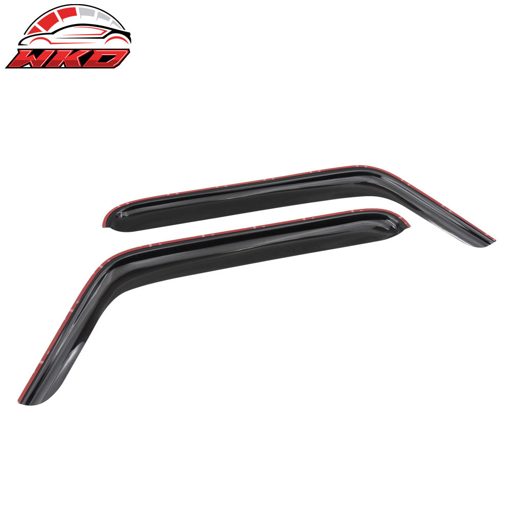 Fits 07-18 Jeep Wrangler JK 2DR Acrylic Window Visor Sun Rain Guards Vent Shade