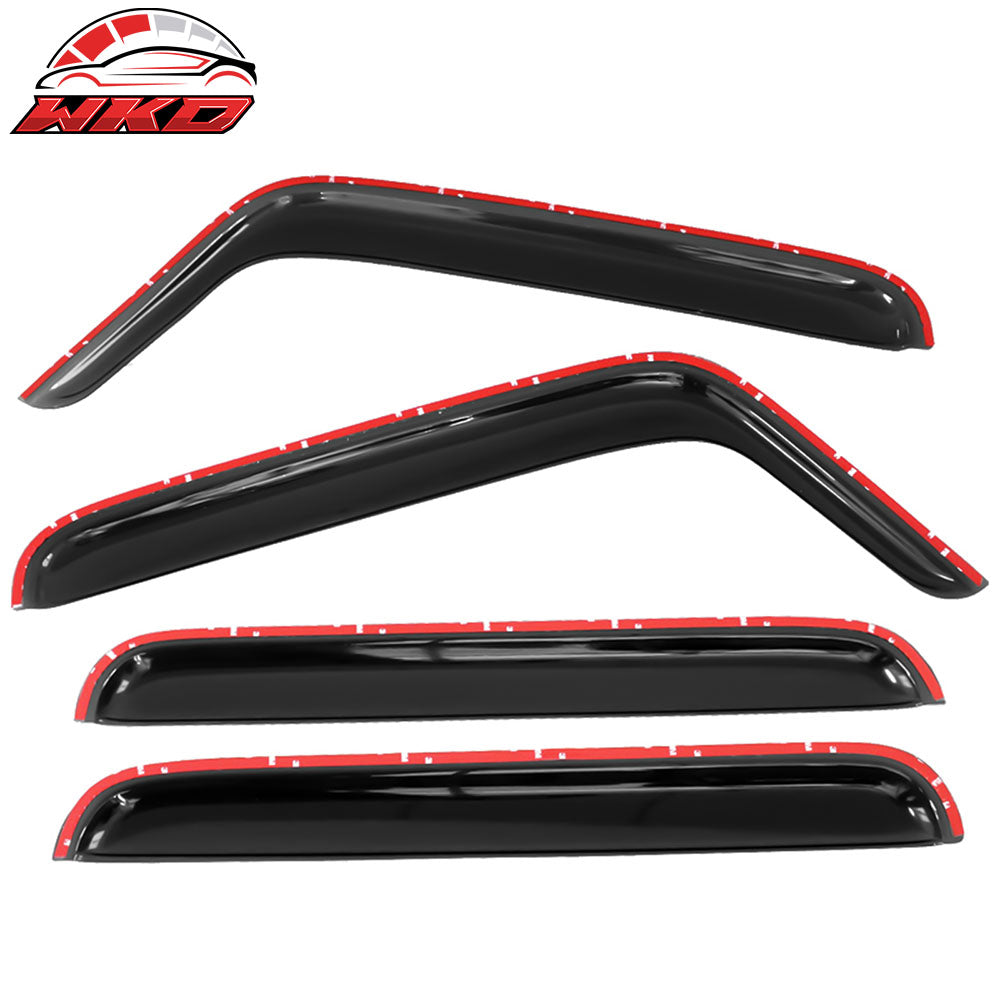 Fits 07-23 Jeep Wrangler 20-23 Gladiator Window Visor Sun Rain Guards Vent Shade