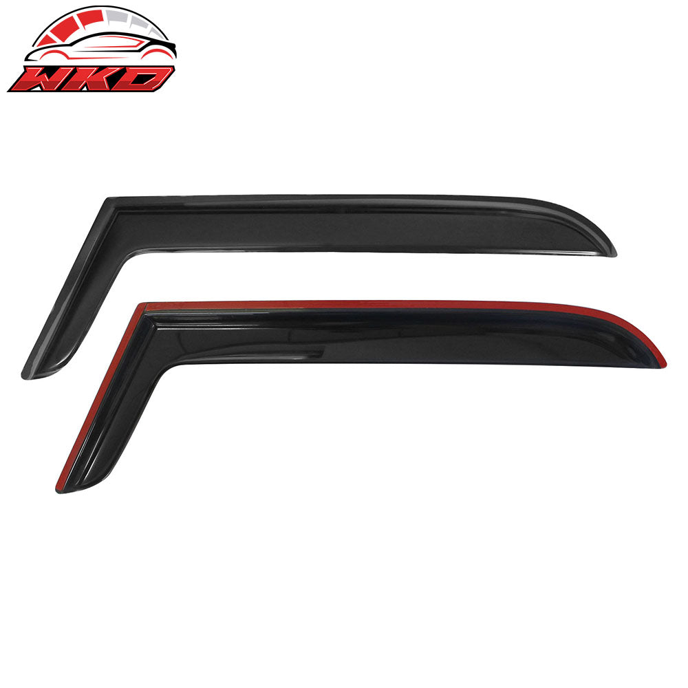 Fits 97-06 Jeep Wrangler TJ Window Visor Vent Rain Guard Sun Deflectors Tape-On