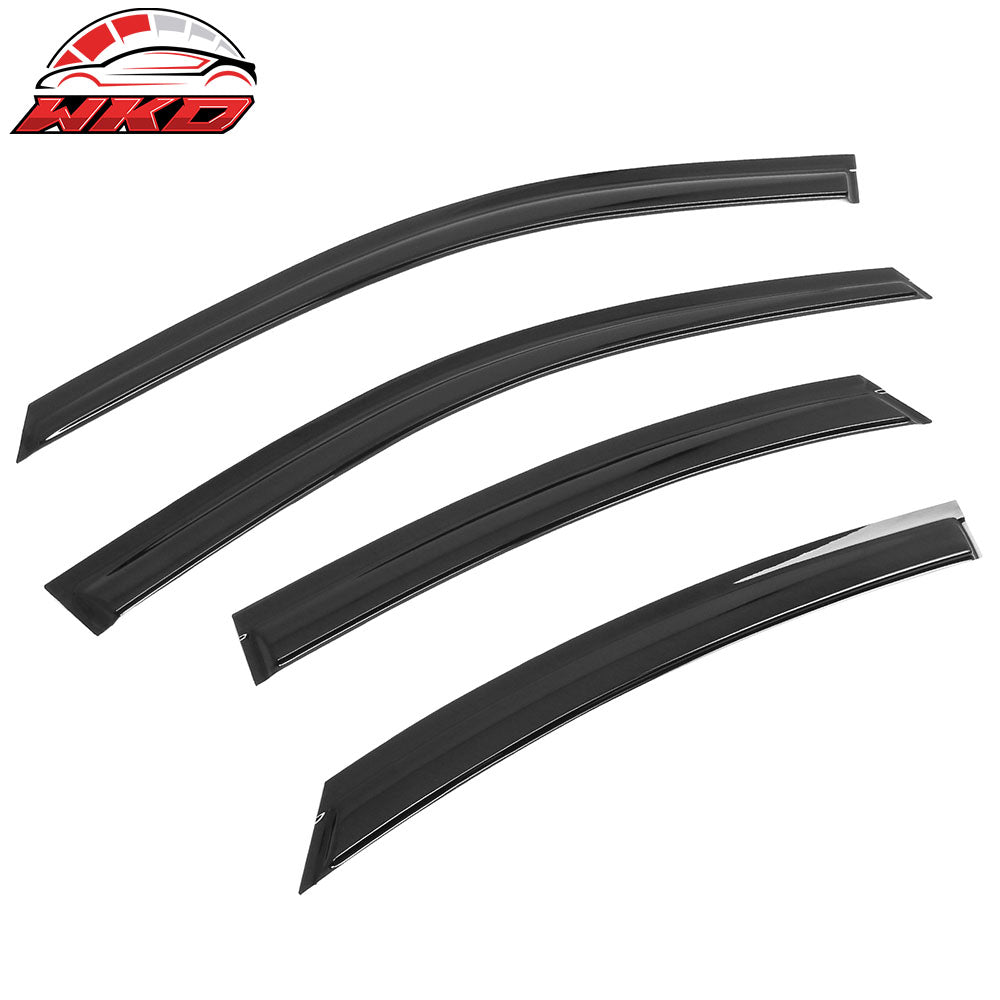 Fits 19-24 Kia Forte Tape on Window Visors Vent Rain Sun Wind Guards Deflectors