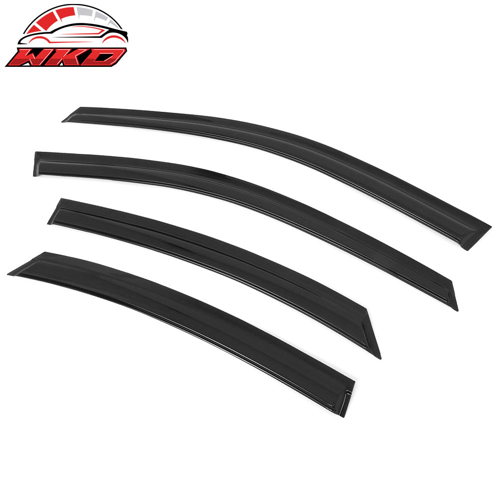 Fits 19-24 Kia Forte Tape on Window Visors Vent Rain Sun Wind Guards Deflectors
