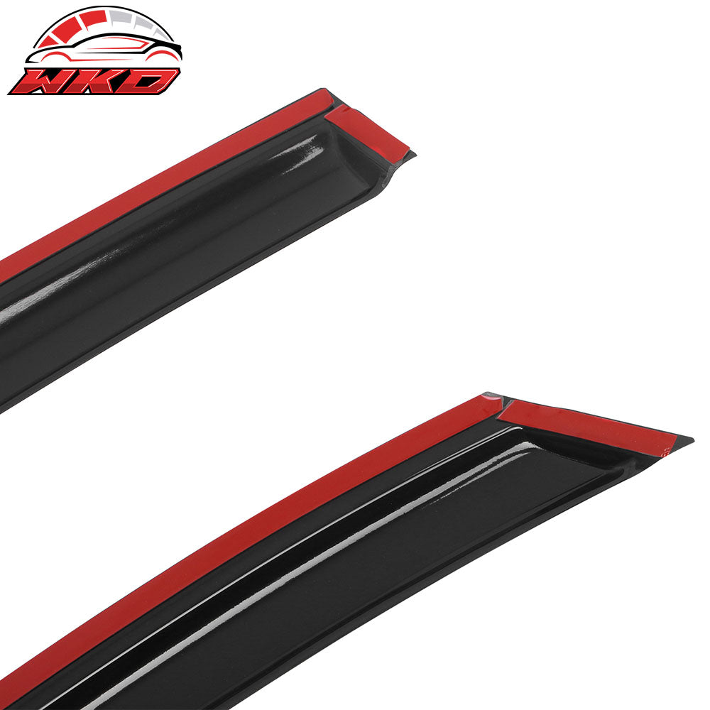 Fits 19-24 Kia Forte Tape on Window Visors Vent Rain Sun Wind Guards Deflectors