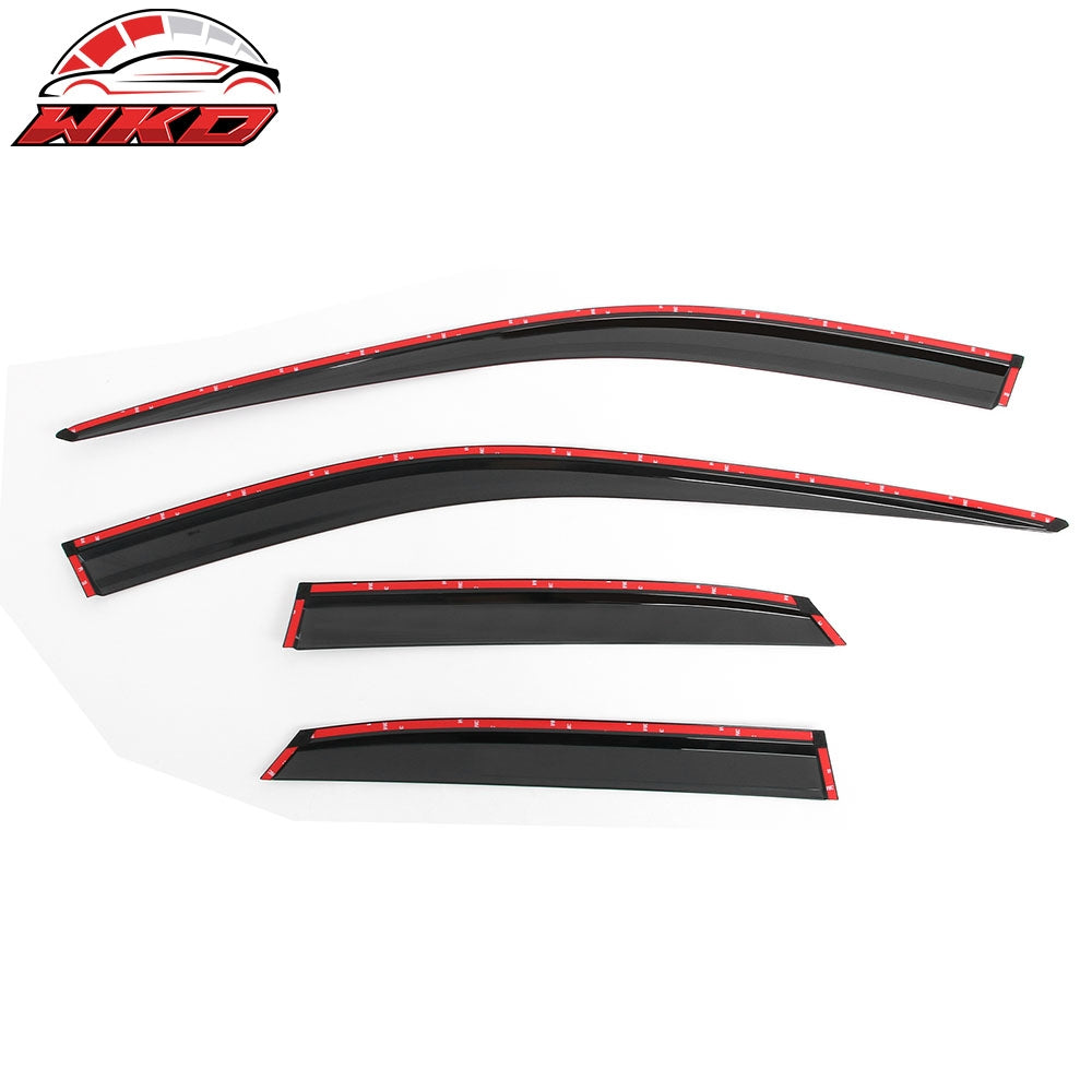 Fits 23-25 Lexus RX350 RX450h Window Visors Acrylic Rain Guards Vent Chrome Trim