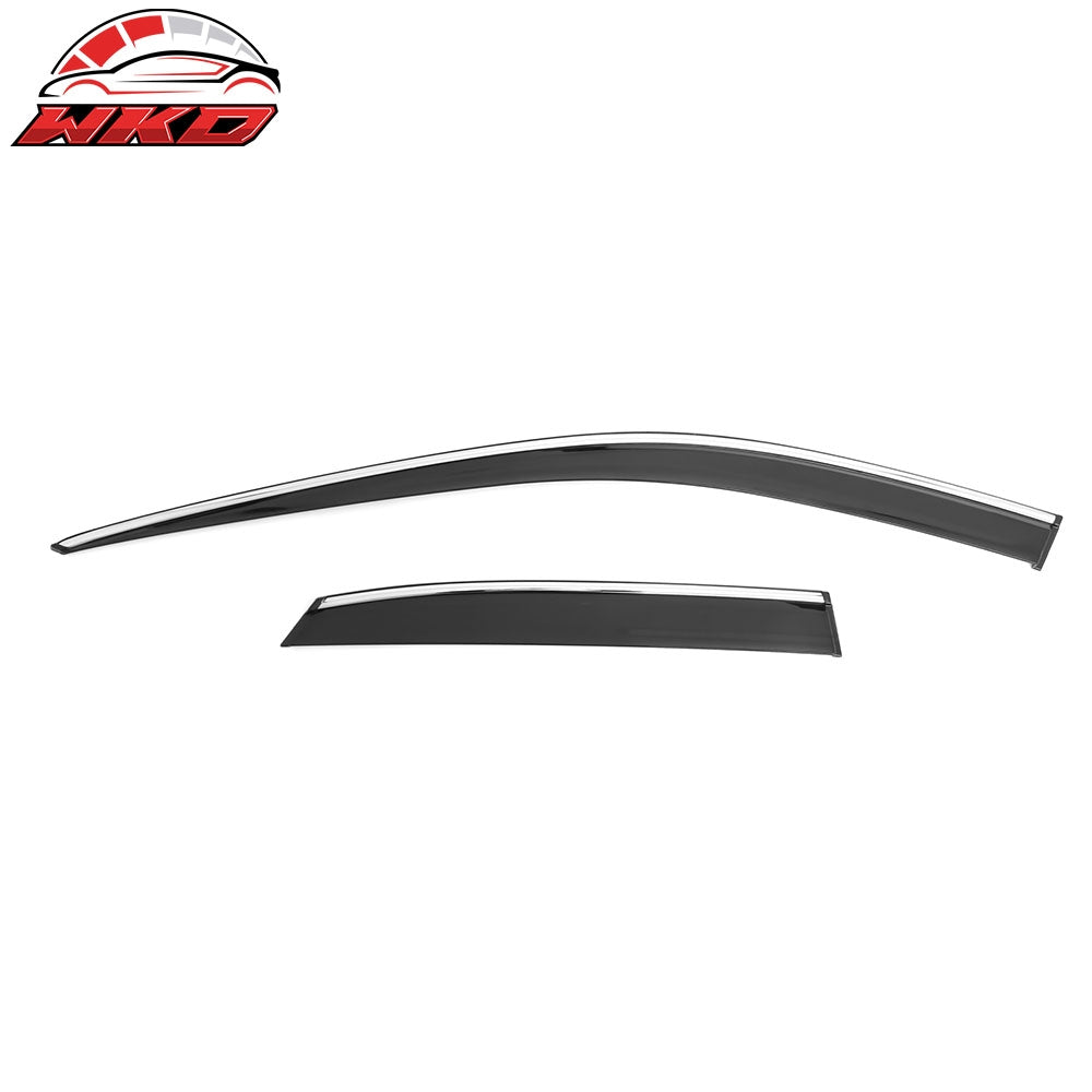 Fits 23-25 Lexus RX350 RX450h Window Visors Acrylic Rain Guards Vent Chrome Trim