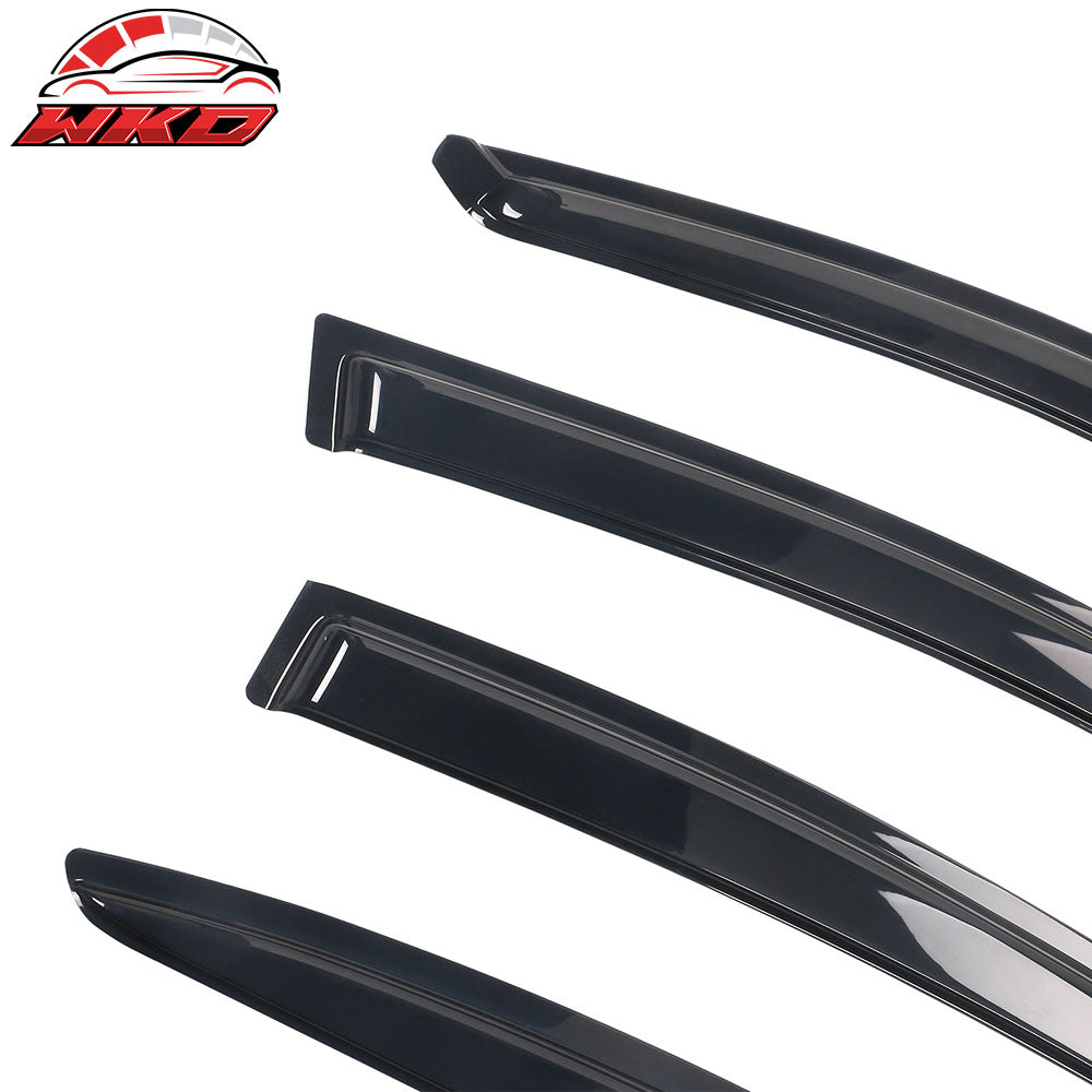 Fits 04-09 Mazda 3 Sedan 4Dr Side Window Visors Acrylic Sun Rain Deflector 4PCS