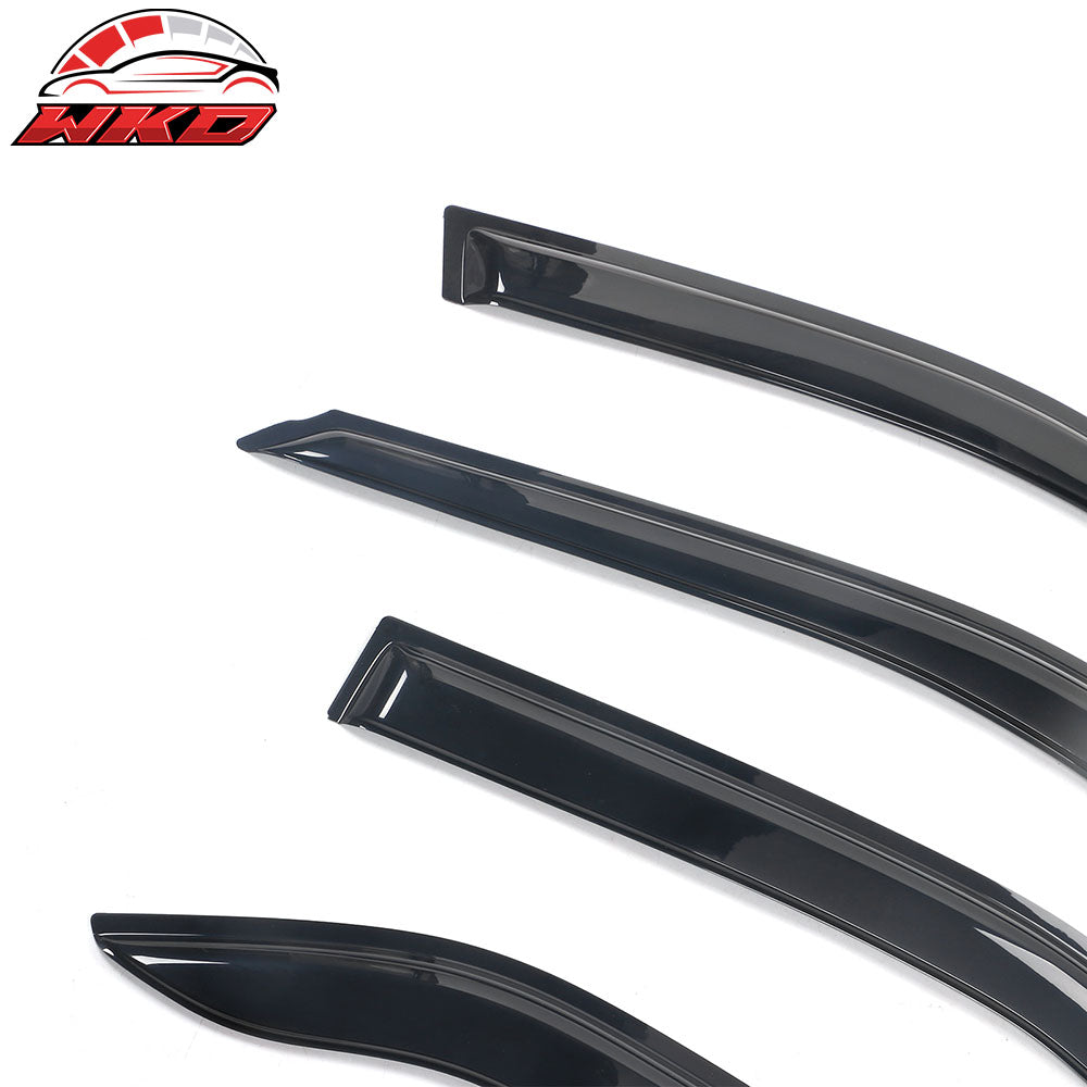 Fits 97-01 Mitsubishi Mirage Sedan Tape-On Window Visors Sun Rain Deflectors 4PC