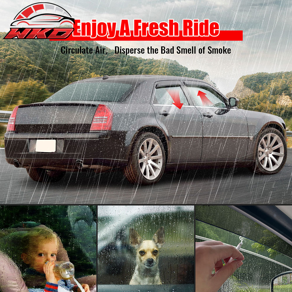 Fits 24-26 Mazda CX-70 CX-90 Window Visors Vent Rain Guards Deflector Tape-On