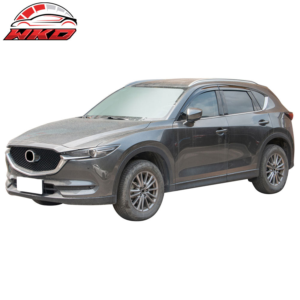 Fits 17-25 Mazda CX-5 KE Tape-On Window Visors Vent Rain Wind Guards Deflectors