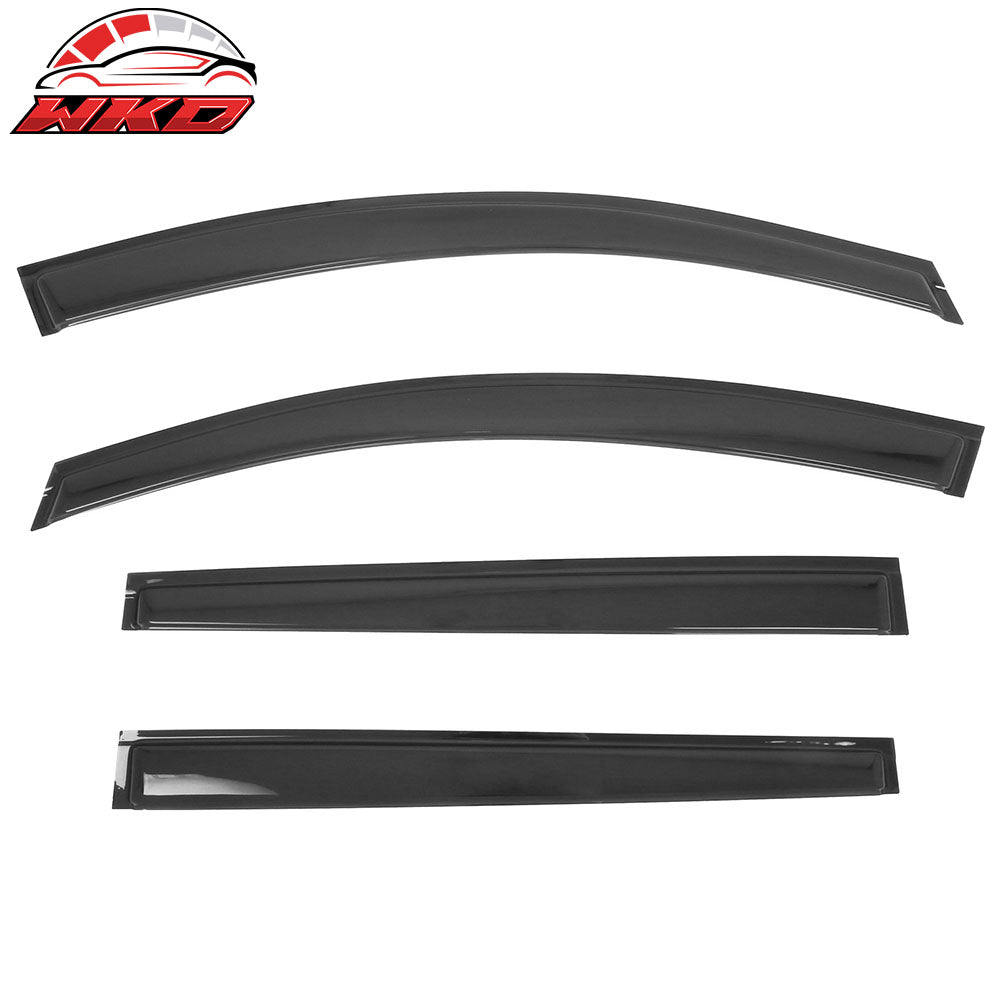 Fits 18-25 Nissan LEAF Window Visors Vent Rain Wind Sun Guards Deflector Tape-On