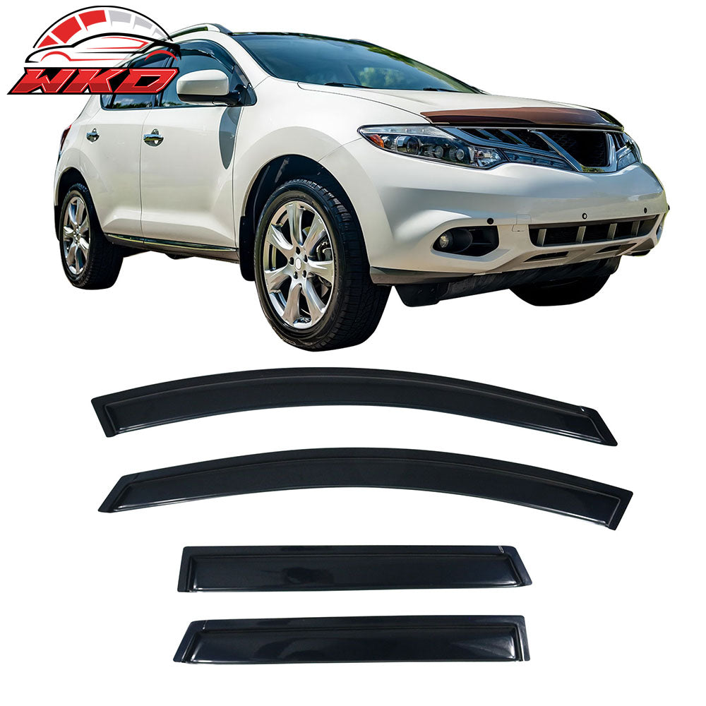 Fits 09-14 Nissan Murano Z51 Acrylic Window Visors Sun Guard Rain Deflector 4Pc