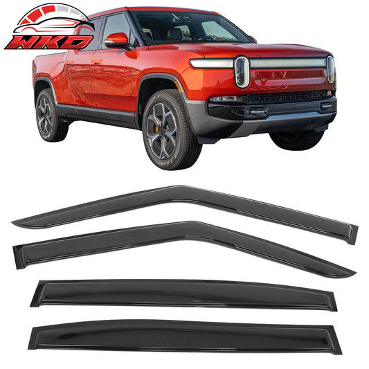 Wholesale 22-25 Rivian R1T Window Visors Vent Rain Wind Sun Guards Deflectors Tape-On