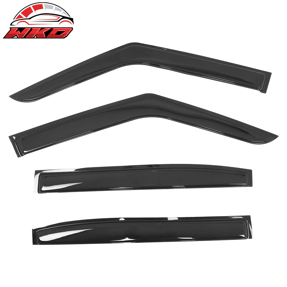 Fits 22-25 Rivian R1T Window Visors Vent Rain Wind Sun Guards Deflectors Tape-On
