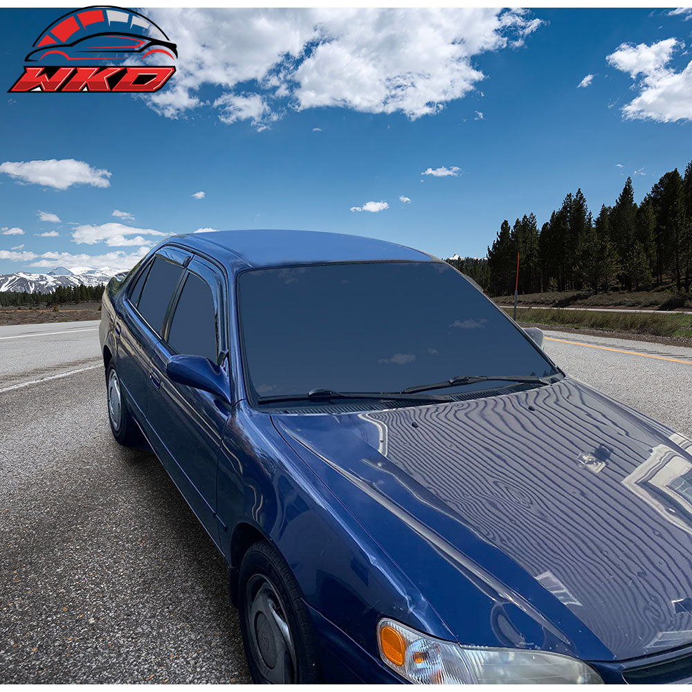 Fits 98-02 Toyota Corolla Window Visors Acrylic Sun Rain Deflector Guard 4Pc Set