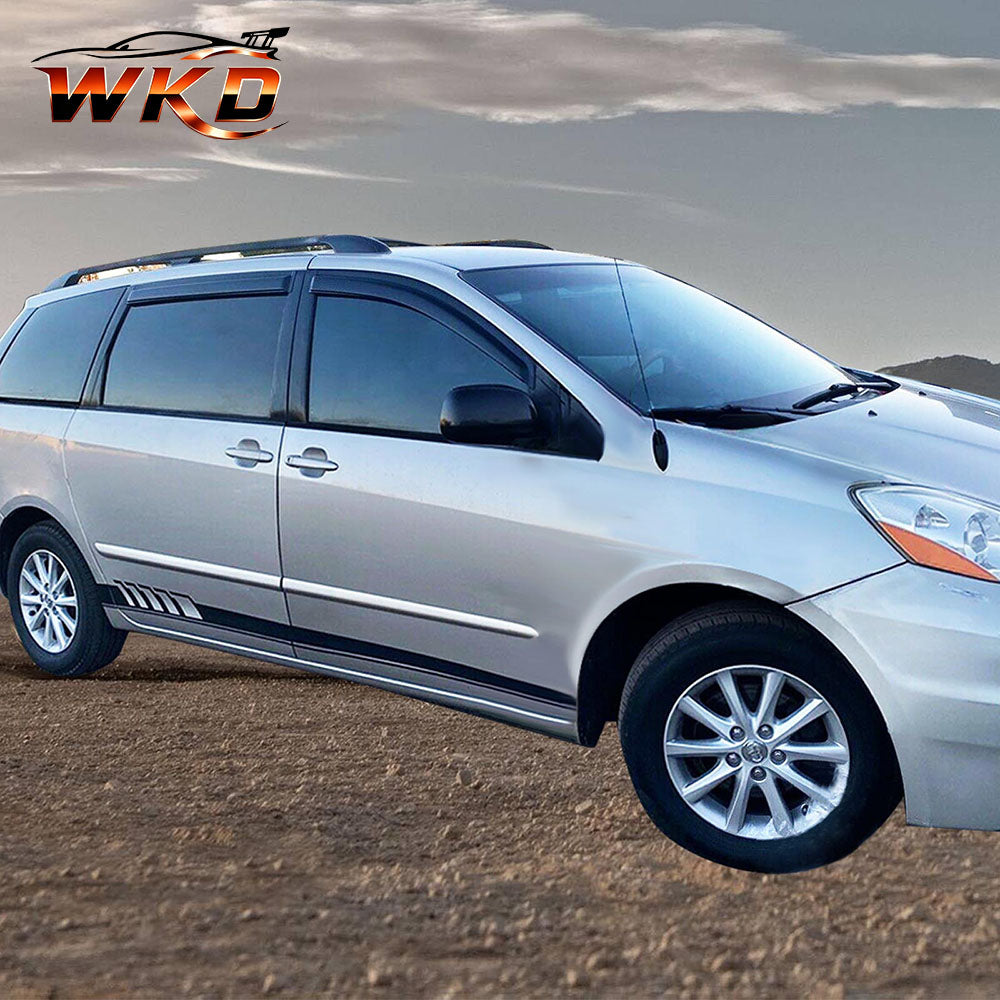 Fits 04-10 Toyota Sienna Window Visors Acrylic Sun Guard Rain Deflectors 4PC Set