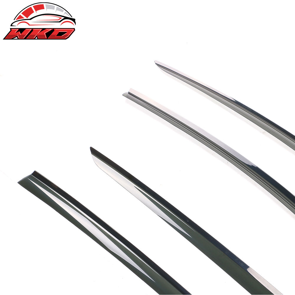 Fits 20-24 Tesla Model Y Tape-On Window Visors Sun Rain Guards Deflectors 4PCS