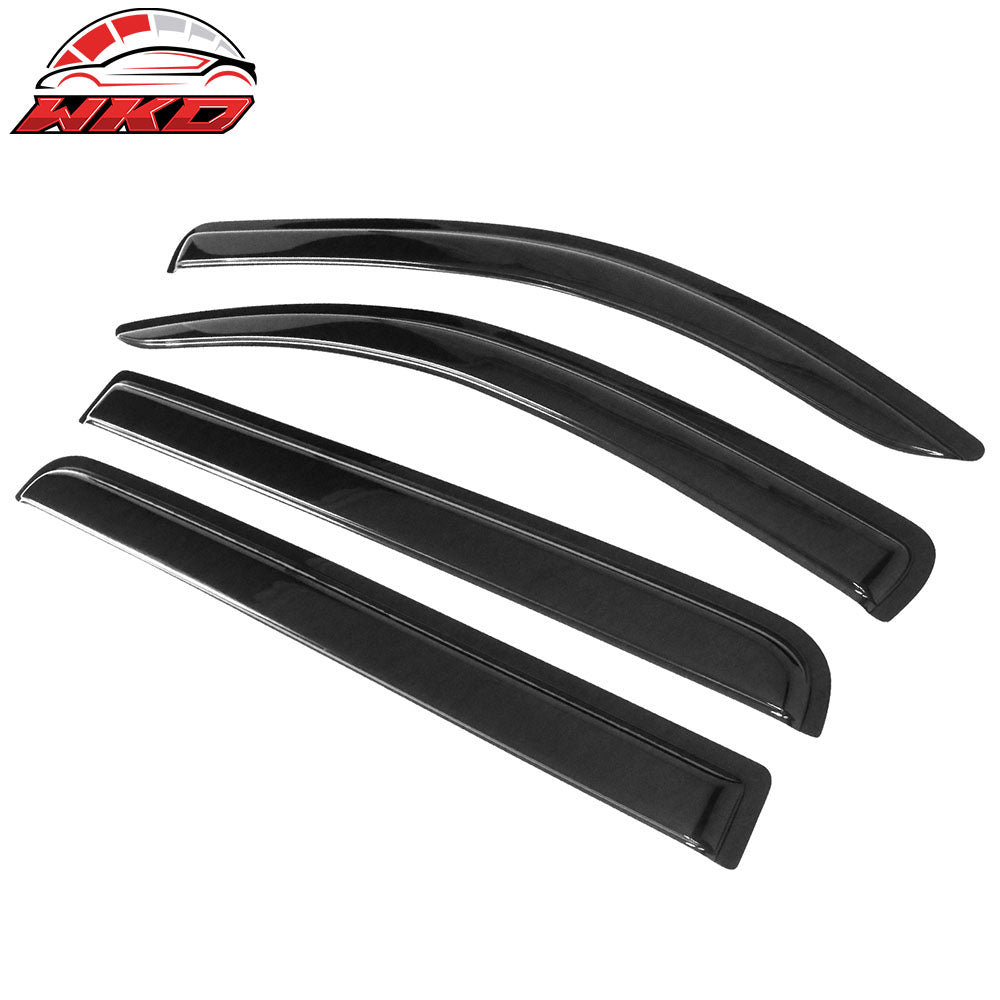 Fits 07-21 Toyota Tundra Crewmax Cab Window Visors Acrylic Tape On 4Pc Set