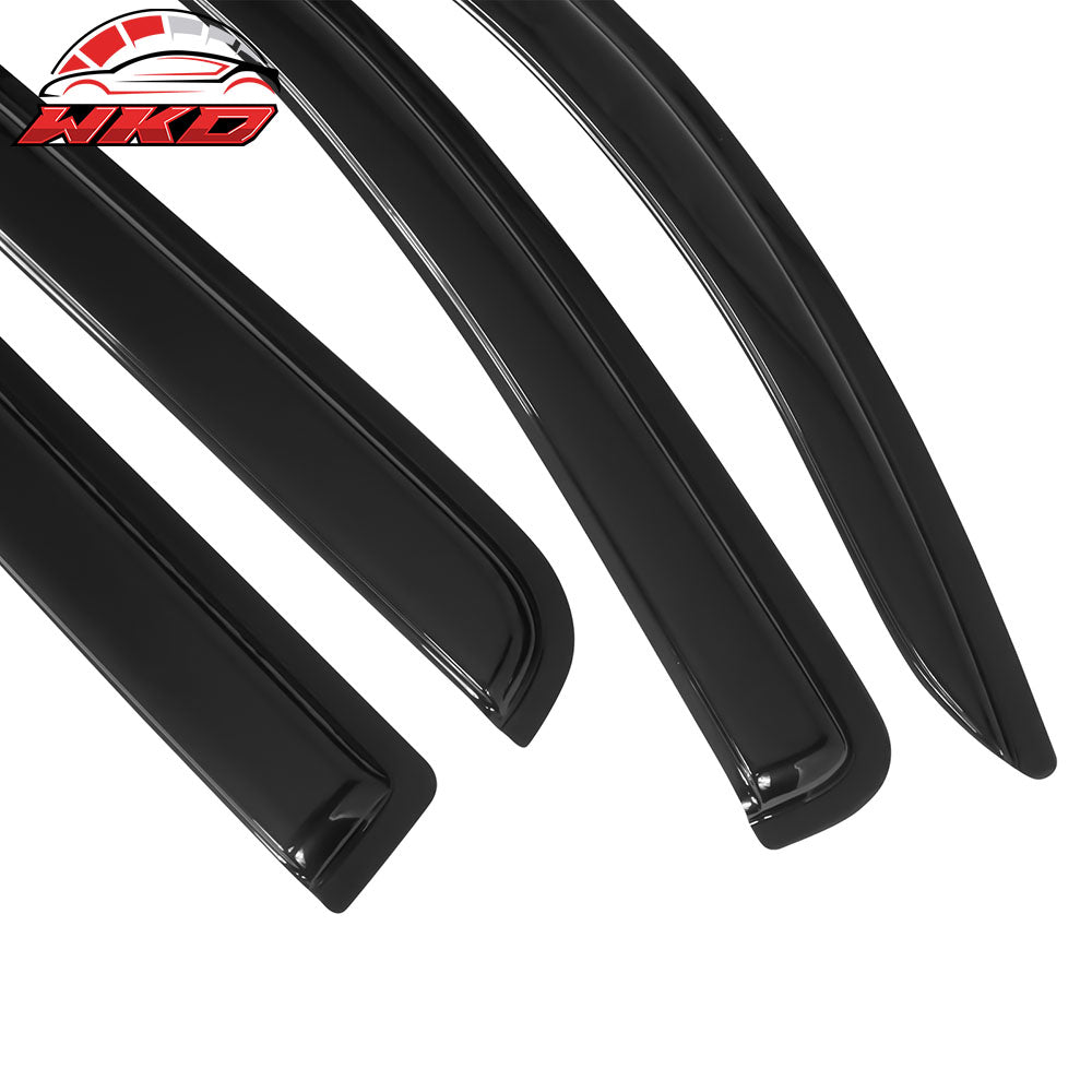 Fits 07-21 Toyota Tundra Crewmax Cab Window Visors Acrylic Tape On 4Pc Set
