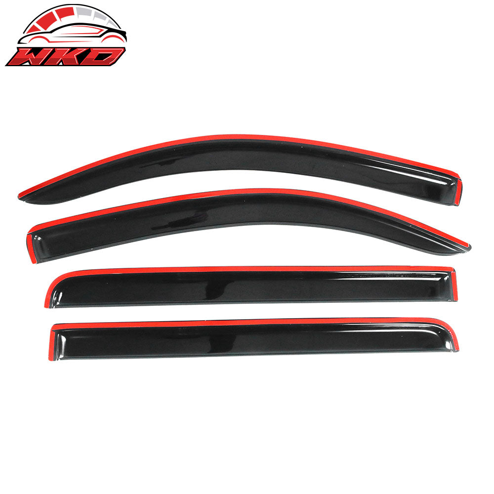 Fits 07-21 Toyota Tundra Crewmax Cab Window Visors Acrylic Tape On 4Pc Set