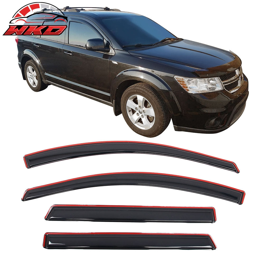 Wholesale 09-20 Dodge Journey Window Visors Vent Rain Sun Guards Deflector In-Channel