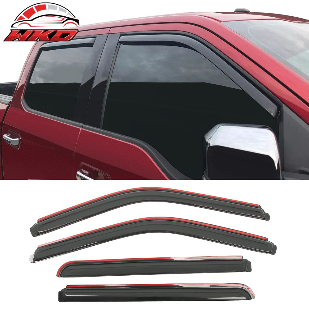 Wholesale 15-25 Ford F150 17-25 F250-F450 Superduty Crew Cab In Channel Window Visors