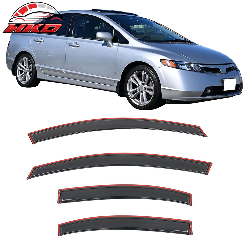 Wholesale 06-11 Honda Civic 4-Door Sedan Window Visors In-Channel Sun Rain Vent Guard