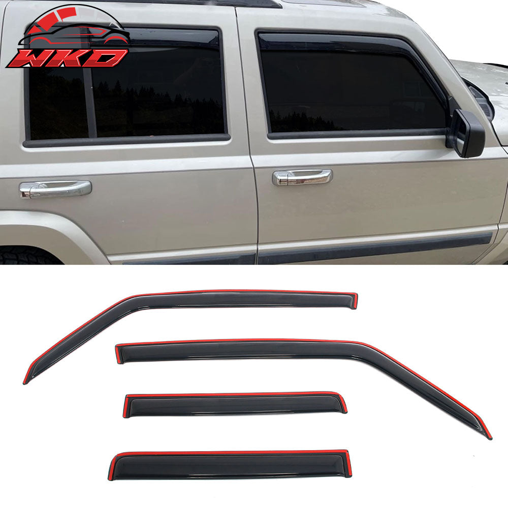 Wholesale 06-10 Jeep Commander In-Channel Side Window Deflectors Acrylic Rain Shade