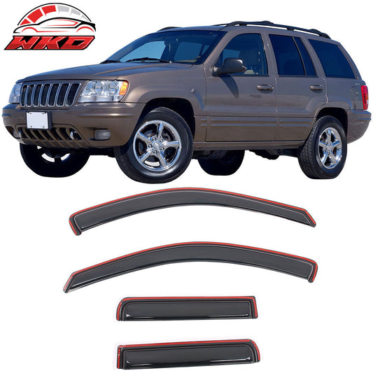 Wholesale 99-04 Jeep Grand Cherokee In Channel Window Visor Side Rain Deflectors Vent