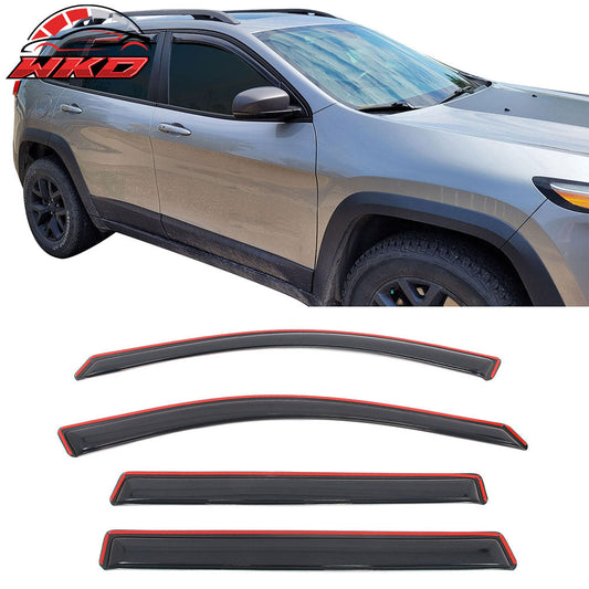 Wholesale 14-23 Jeep Cherokee In-channel Window Visor Acrylic Side Door Deflector 4PC