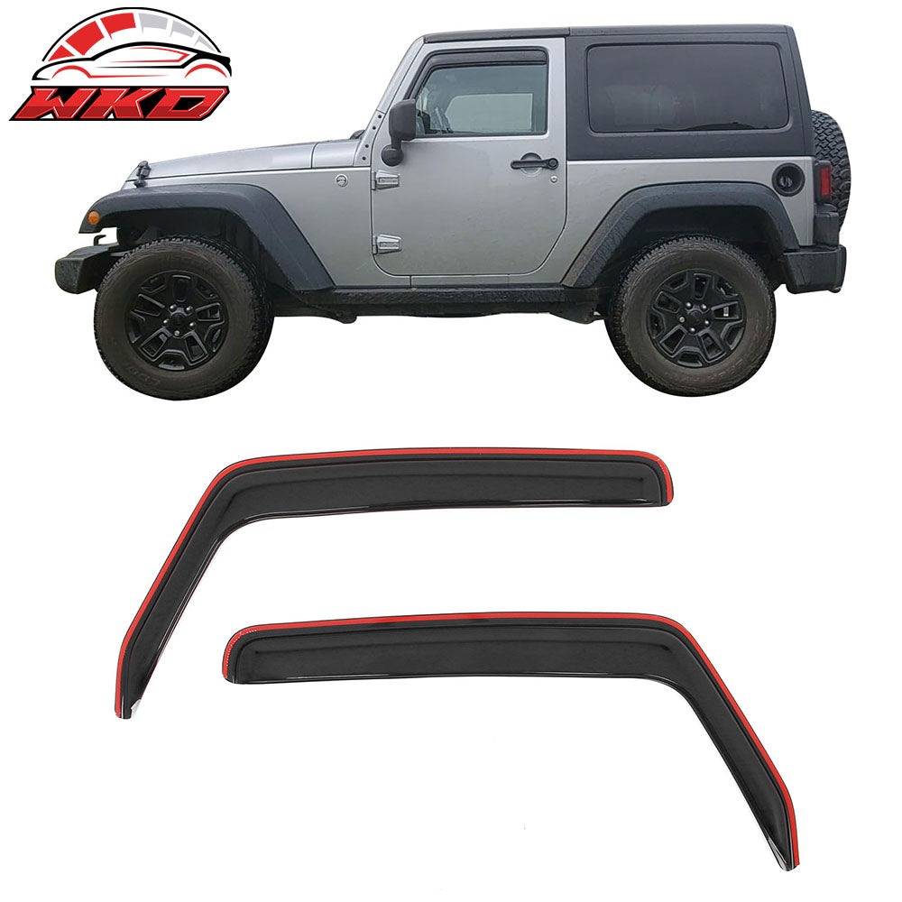 Wholesale 07-17 Jeep Wrangler& 18 Wrangler JK 2Dr In-channel Window Visors Deflectors