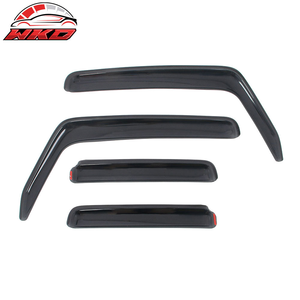 Fits 07-17 Jeep Wrangler& 18 Wrangler JK Unlimited In-channel Window Visors 4PCS